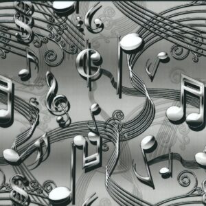 Musical notes hydrographic film 50cm