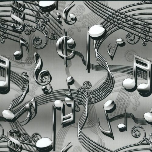 Musical notes hydrographic film 50cm