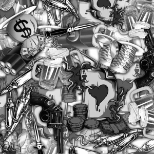 Gambler 50cm hydrographic film