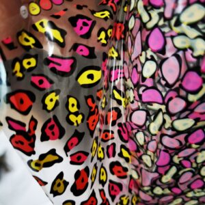 Neon Leopard Print Hydrographics Film 50cm