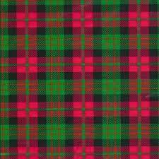 Red and Green Tartan Hydrographic Film 50cm