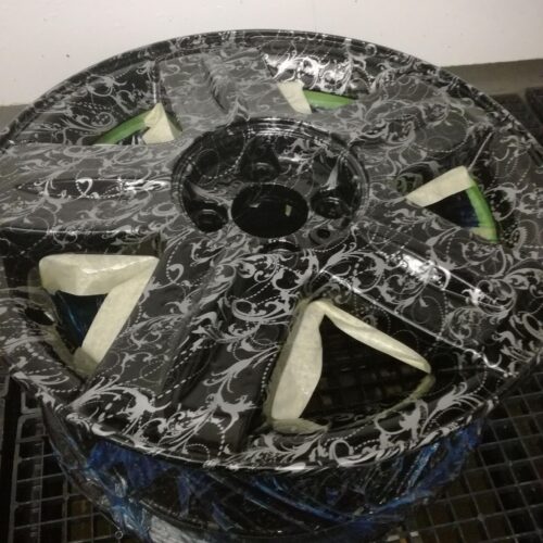 Silver Swirls Hydrographics Film 100cm - Image 2