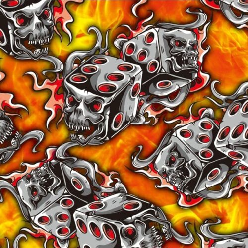 Orange Dice Hydrographics Film 50cm