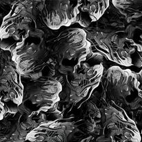 Melting Skulls Hydrographic Film 50cm