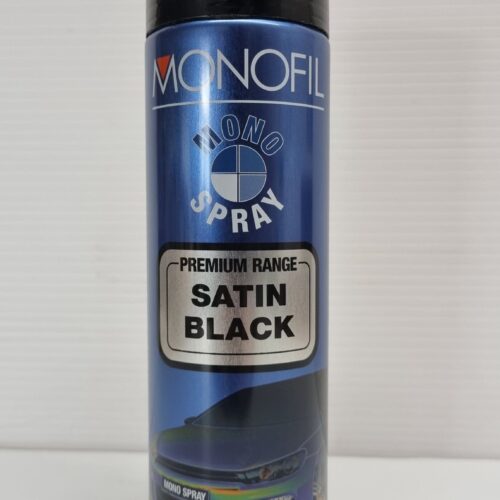 Satin black acrylic top coat