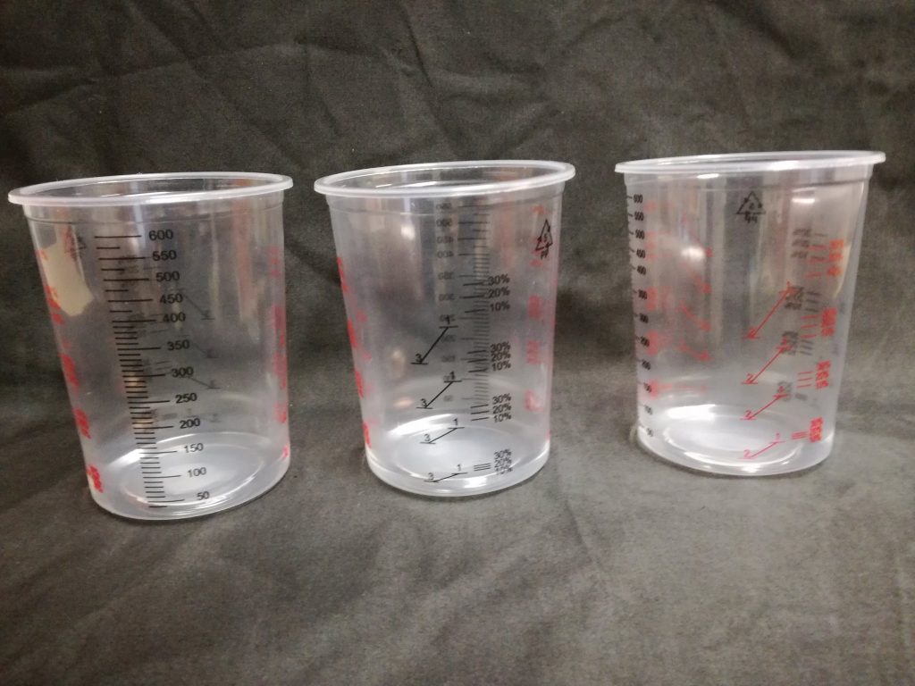 Clear Plastic Paint Mixing Cups pack of 50 AquaGraphix The UK's