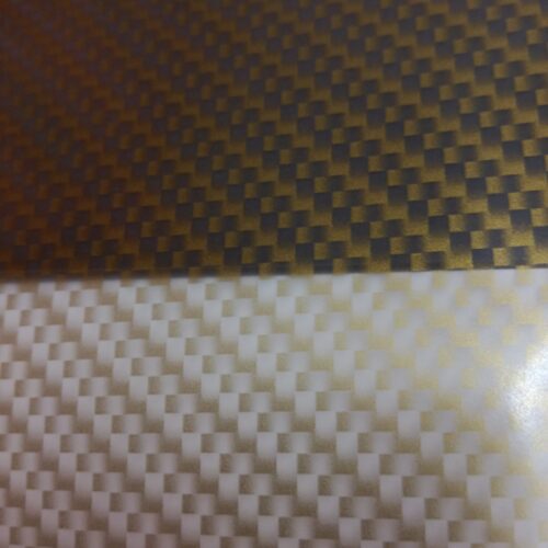 Wide Weave Gold Carbon Hydrographics Film 100cm - Image 2