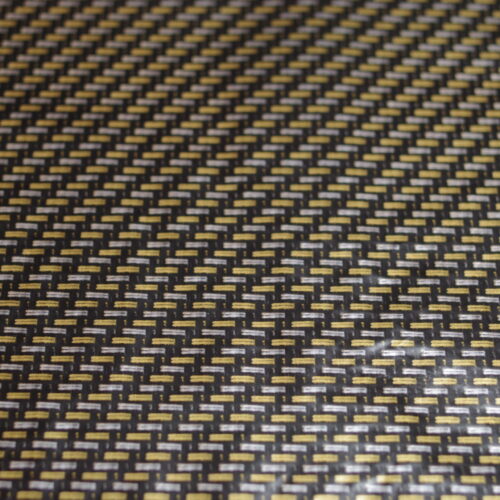 Silver and Gold Kevlar Carbon 100cm Hydrographics Film